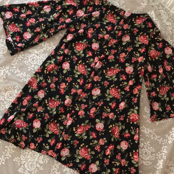 Anthropologie BOHO BOHEMIAN GYPSIES Floral Mini Dress Tunic Top New FESTIVAL - Picture 5 of 7